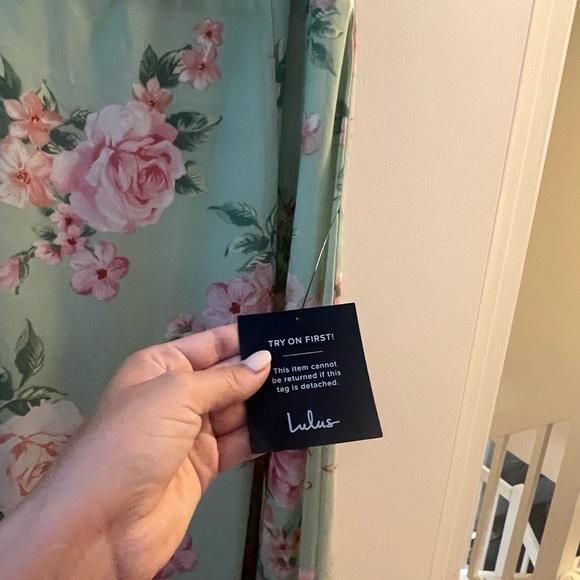 NWT Lulu’s floral mint green dress - Picture 4 of 7